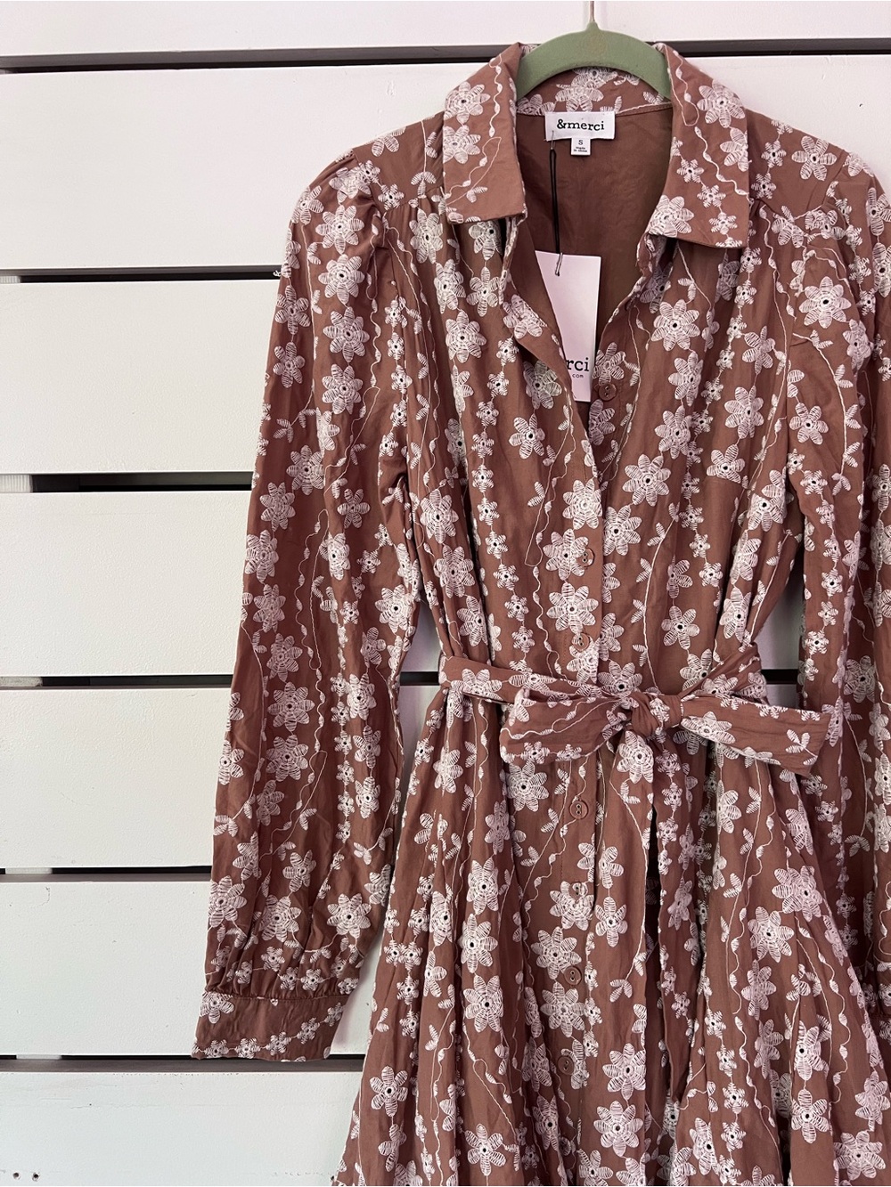 NWT Floral Embroidery Button Down
Flared Mini Dress - Picture 4 of 13